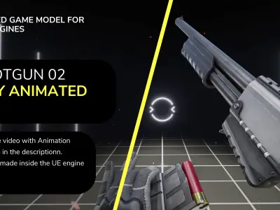 Remington 870 FPS Animation Low-poly 3D model