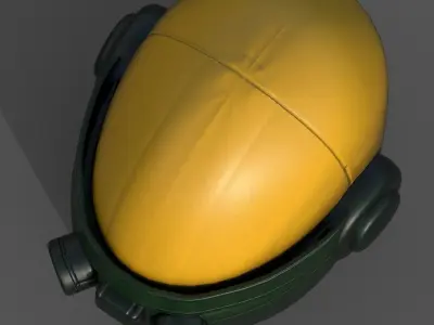 Helmet plastic mask scifi futuristic 3d model  Low-poly 3D model