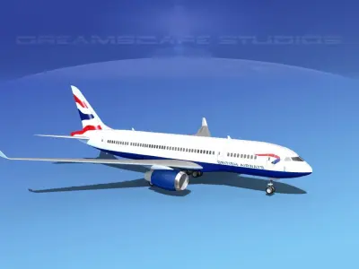 Boeing 787-8 British Airways 3D model