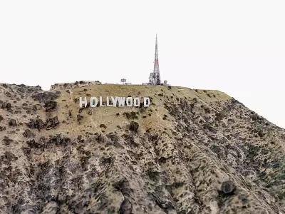 Hollywood Sign Low-poly 3D model