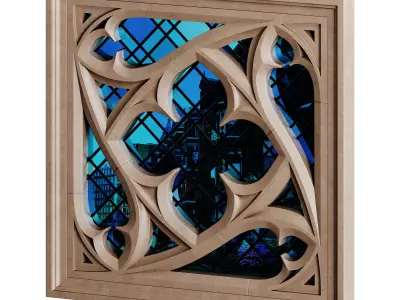 Gothic Window 02 3D model