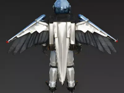 Realistic Future Aerial Pilot Suit Skin 3d model Low-poly 3D model