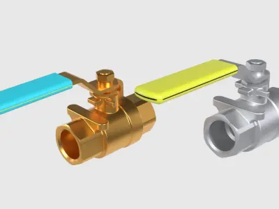 Ball Valve - flow control device 3D model