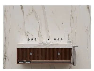 Bathroom furniture full set 3D model get