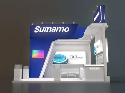 exhibition stand 36 sqm 3D model