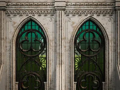 GOTHIC CASTLE BUILDING 15 Low-poly 3D model