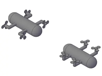 The Flying Fish a Drone for Air and Water Free 3D model