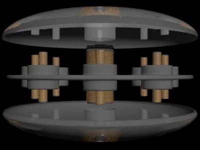 Dual Toroidal Solenoid - Micro Compression Lifter - Concept 3D model
