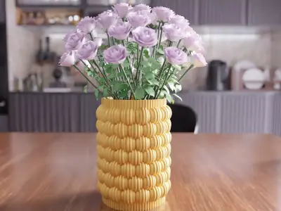 Decorative Flower Vase - 412 3D print model