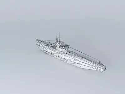 Submarine U47 Free 3D model