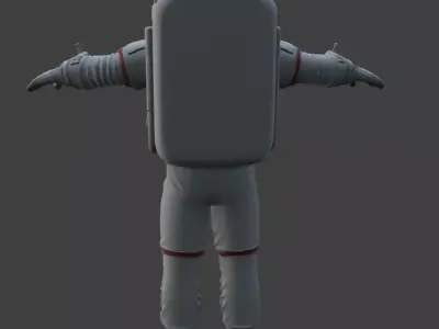 Realistic Astronaut Space Suit 3D model 8