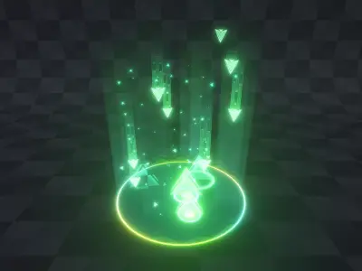 Unity VFX Falling Object Attack Effect Part5 Low-poly 3D model