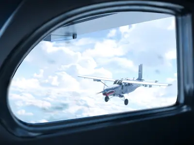 Fairchild AU-23 - THE PEACEMAKER Low-poly 3D model