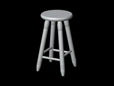 Bench Free 3D model 6