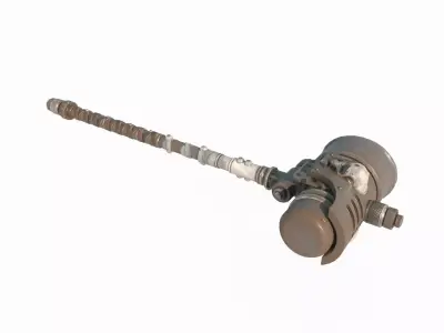 Future wasteland style cold weapon hammer 3D model