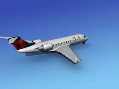 Canadair CRJ100 Delta Connection 2 3D model
