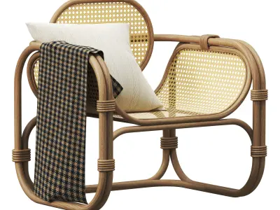 Marte Lunge chair Low-poly 3D model