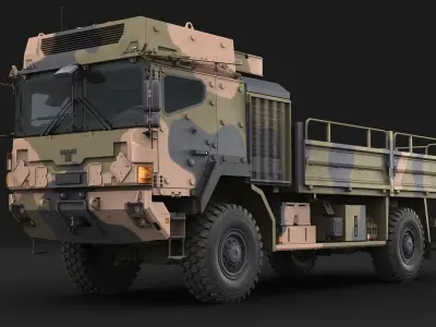 Military truck MAN HX60 Armor 3D model