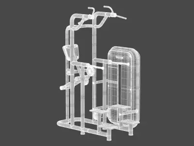 Technogym Bench Kneeling Easy Chin Dip 3D model