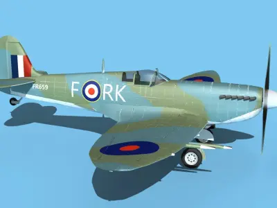Supermarine Spitfire MkXII V01 3D model