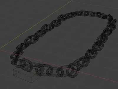 Metal chain 3D model