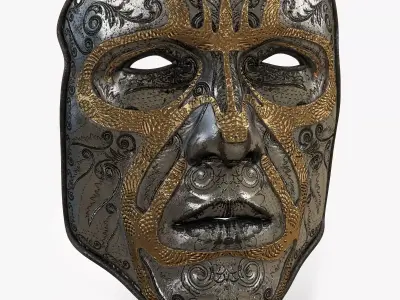 Metal Mask 2 Low-poly 3D model