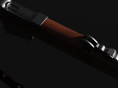 Lee Enfiled Bolt Action Rifle Low-poly 3D model