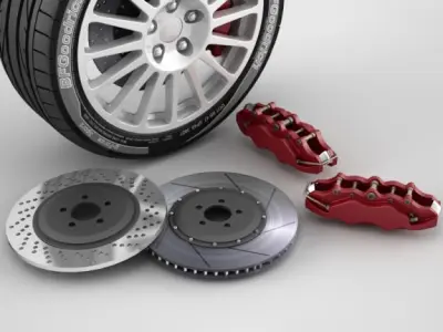 Wheel tire 3D model