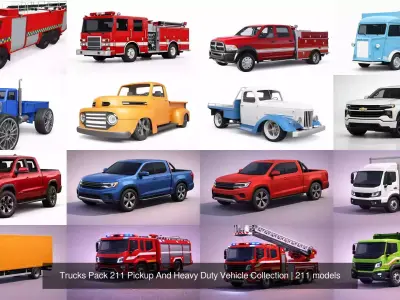 Trucks Pack 211 Pickup And Heavy Duty Vehicle Collection