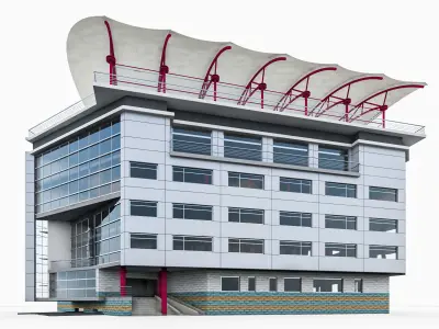 Sports Buidling 01 Low-poly 3D model