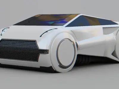 Sci-fi car Free 3D model
