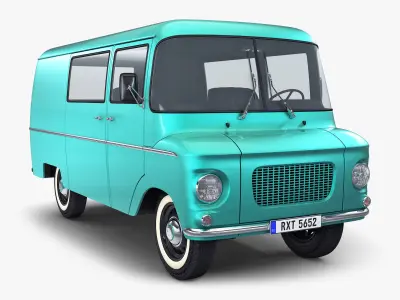 Generic Retro Cargo Van v 1 3D model