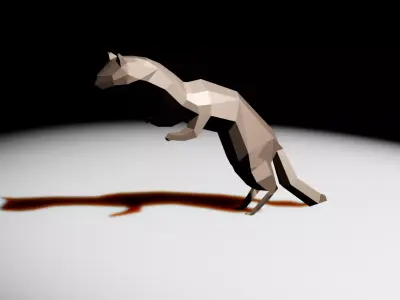 weasel Low-poly 3D model