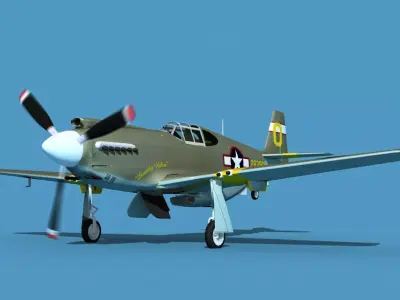 North American A-36A Apache V06 USAAF 3D model