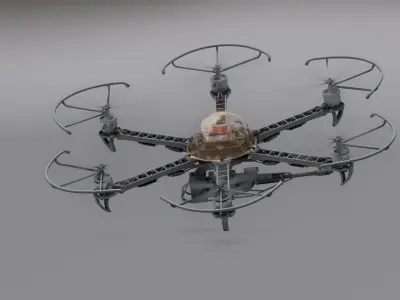 Drone attack - camikaze for blender Low-poly 3D model