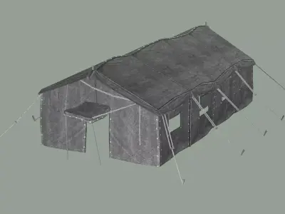 Military Camp Tent Low-Poly 3D Model Low-poly 3D model
