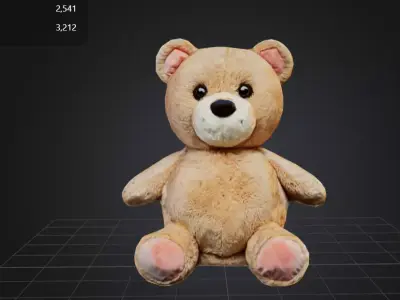 Free Teddy Bear Plushie toy Free low-poly 3D model