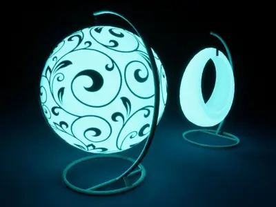 Led Swing Chairs Low-poly 3D model