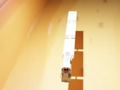 Military Train Low-poly 3D model