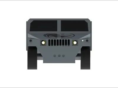 Open Combat Vehicle Low-poly 3D model