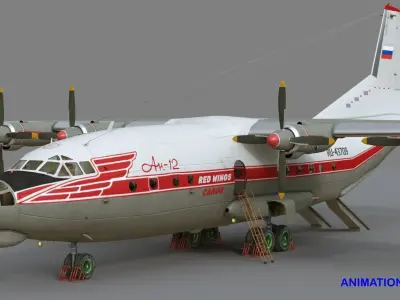 Antonov An-12B conversion 3D model