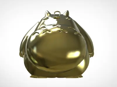 totoro gold figurine 3D print model