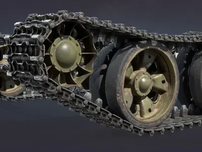 T-55 Tank Chassis 3D model