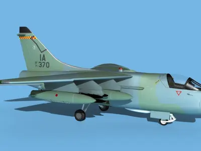 Chance Vought A-7E Corsair II V09 USAF 3D model