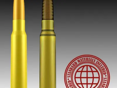 7 92x57mm Mauser Cartridge 3D model