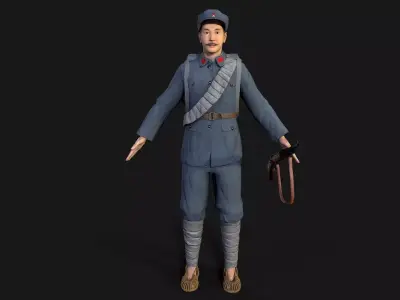 The eighth route army the red army new Low-poly 3D model