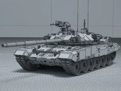 russia t-90 tank 3D model