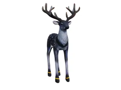 Grey deer  Deer low poly Low-poly 3D model