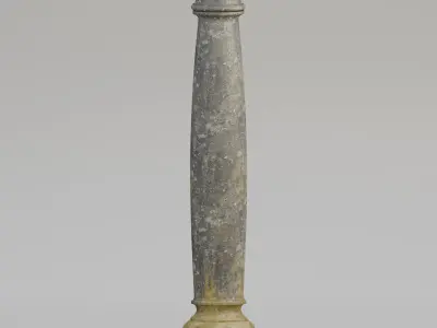 Tuscan column Low-poly 3D model