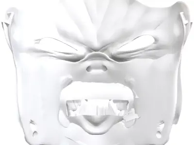 Sci fi Wolf Mask 1 3D model